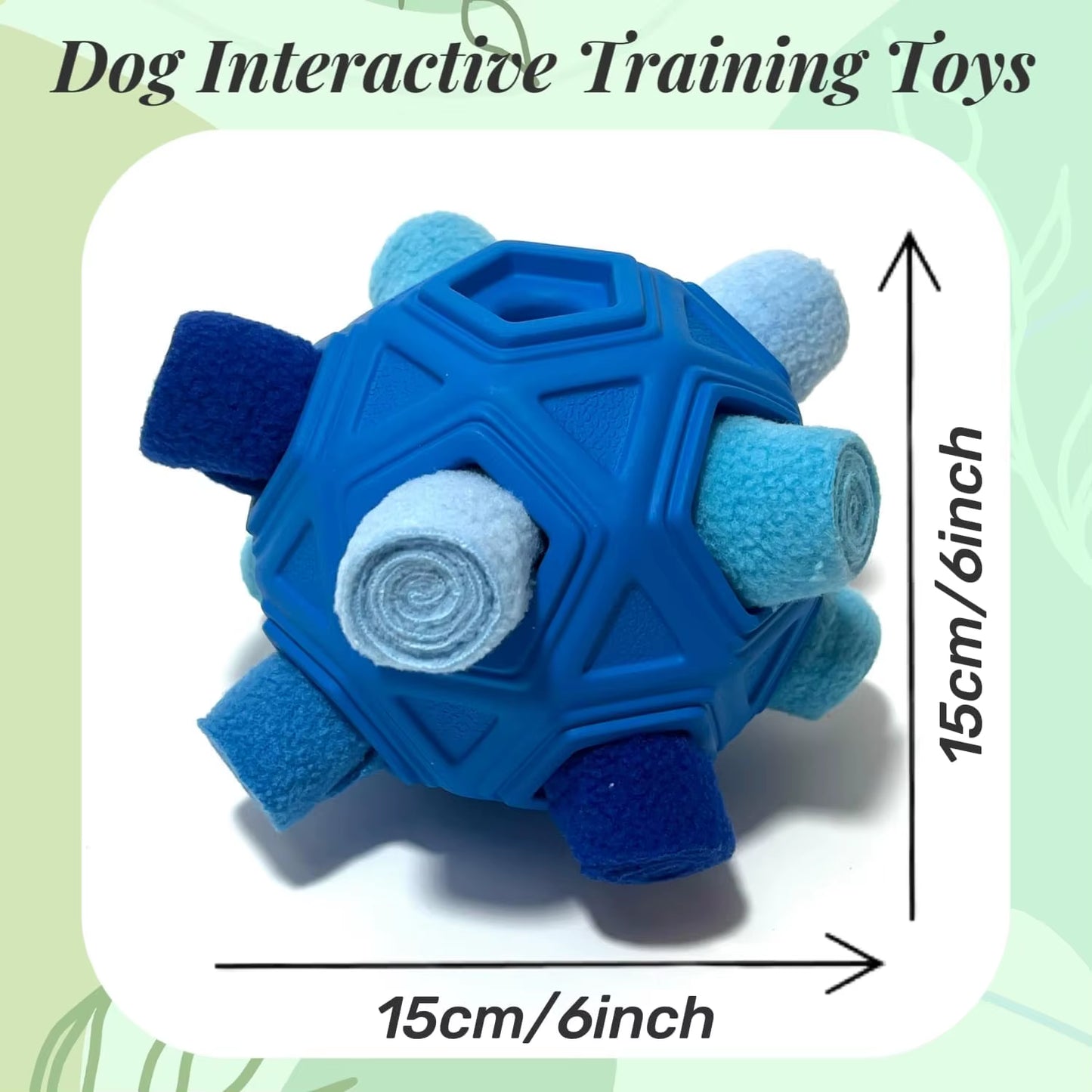 Snuffle Ball for Dog Toys Unbreakable Upgrade Ball Interactive Toy Foraging Snuffle Mat Puppy Treat Dispenser Slow Feeder