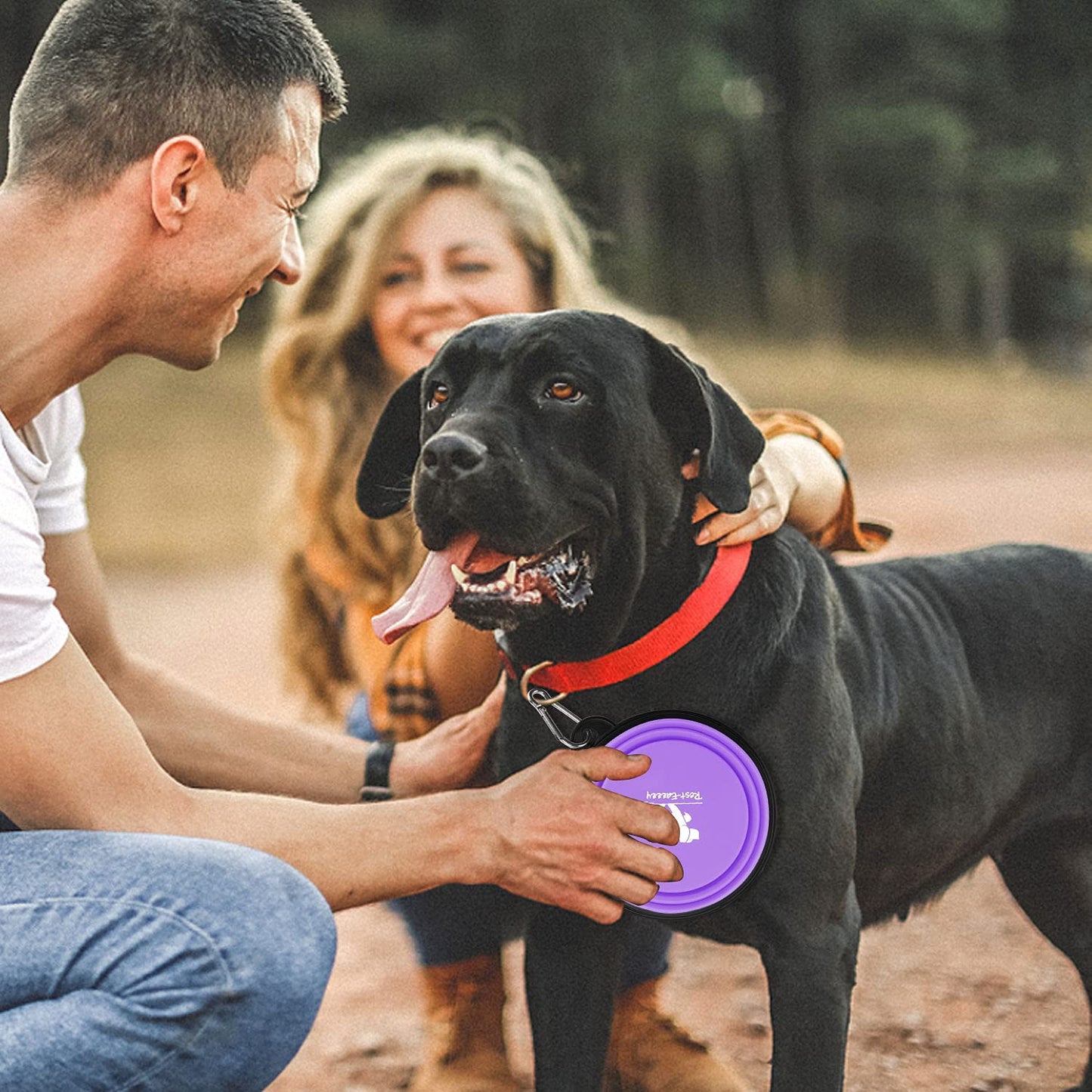 Collapsible Dog Bowls for Travel, 2-Pack Dog Portable Water Bowl for Dogs Cats Pet Foldable Feeding Watering Dish for Traveling Camping Walking with 2 Carabiners, BPA Free