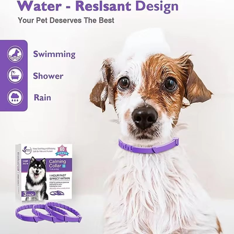 3/4 Pc Dogs Calming Pheromone Collars Cats Relieve Anxiety Adjustable Comfortable Collar for Puppy Kitten Large Pets Accessories